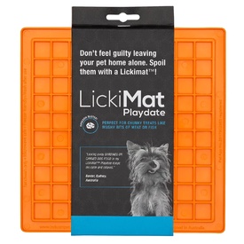 Lickimat Playdate Original Slow Food Licking Mat for Cats & Dogs - Green image 4