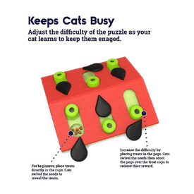 Nina Ottosson Puzzle & Play Melon Madness Treat Dispensing Cat Toy - Pink image 4