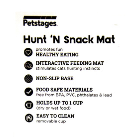Petstages Hunt N Snack Mat Wet and Dry Slow Food Bowl for Cats - Blue image 4