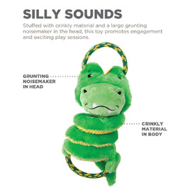 Outward Hound Springys Plush Fetch Dog Toy - Gator image 4