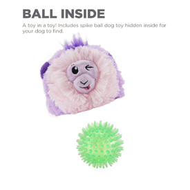 Outward Hound Reversi-Balls 2-in1- Plush & Ball Dog Toy - Monkey image 4