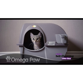 Omega Paw Roll n Clean Easy Clean Covered Cat Litter Box image 4