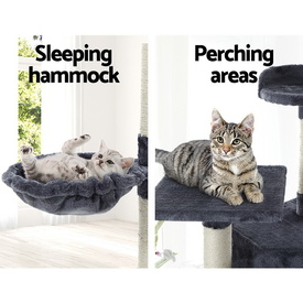 Cat Tree 203cm Trees Scratching Post Scratcher Tower Condo House Furniture Wood image 4