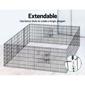 8 Panel Pet Dog Budget Playpen Puppy Exercise Cage Enclosure Play Pen Fence - Size 36 image 4