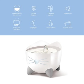 Catit Pixi Fountain with Refill Alert for Cats & Dogs - 2.5 Litres - Stainless Steel image 4