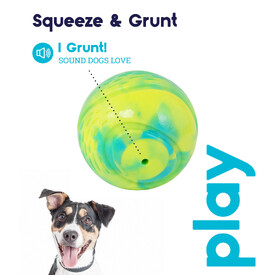 Petstages Grunt N Punt Tennis Ball Fetch Dog Toy image 4