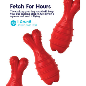 Petstages Grunt & Fetch Rubber Bunny Dog Toy image 4