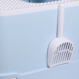 PaWz Cat Litter Box Fully Enclosed Kitty Toilet Trapping Odour Control Basin - Blue image 4