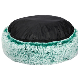 Pet Bed Cat Dog Donut Nest Calming Mat Soft Plush Kennel - Teal image 4