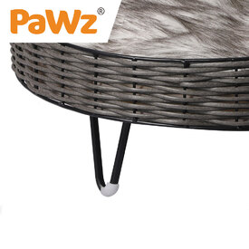 Rattan Cat and Small Dog Enclosed Pet Bed Puppy House with Soft Cushion image 4