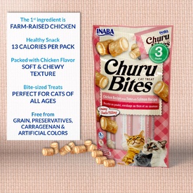 Inaba Cat Treats Chicken Wraps with Tuna Churu filling - 18 x 10g Tubes image 4