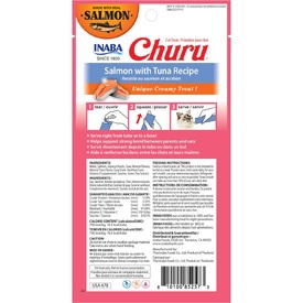 Inaba Cat Churu Meal Topper Treat - Creamy Salmon & Tuna Recipe 24 x 14g Tubes image 4