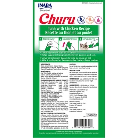 Inaba Cat Churu Meal Topper Treat - Creamy Tuna & Chicken Recipe 24 x 14g Tubes image 4