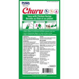 Inaba Cat Churu Meal Topper Treat - Creamy Tuna & Chicken Recipe 24 x 14g Tubes image 4