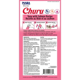 Inaba Cat Churu Meal Topper Treat - Creamy Tuna & Salmon Recipe 24 x 14g Tubes image 4
