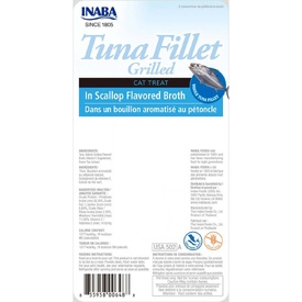 Inaba Cat Grilled Tuna Fillet in Scallop Flavoured Broth Meal Topper Treat - 6-Pack image 4