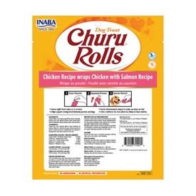 Inaba Dog Churu Rolls Snack Chicken & Salmon with Creamy Filling - 48 Rolls image 4