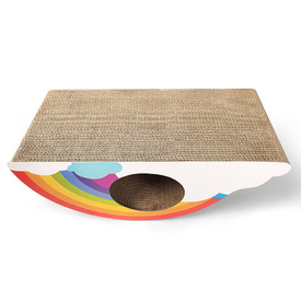 Zodiac Cardboard Cat Scratcher & Hideaway Rainbow Lounger image 4
