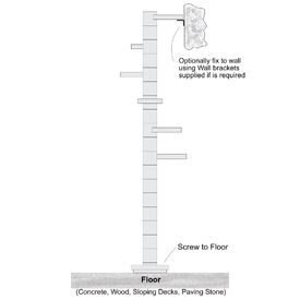 Monkee Tree - The Scalable Cat Climbing Ladder 18 Trunk Starter Pack in Black image 4