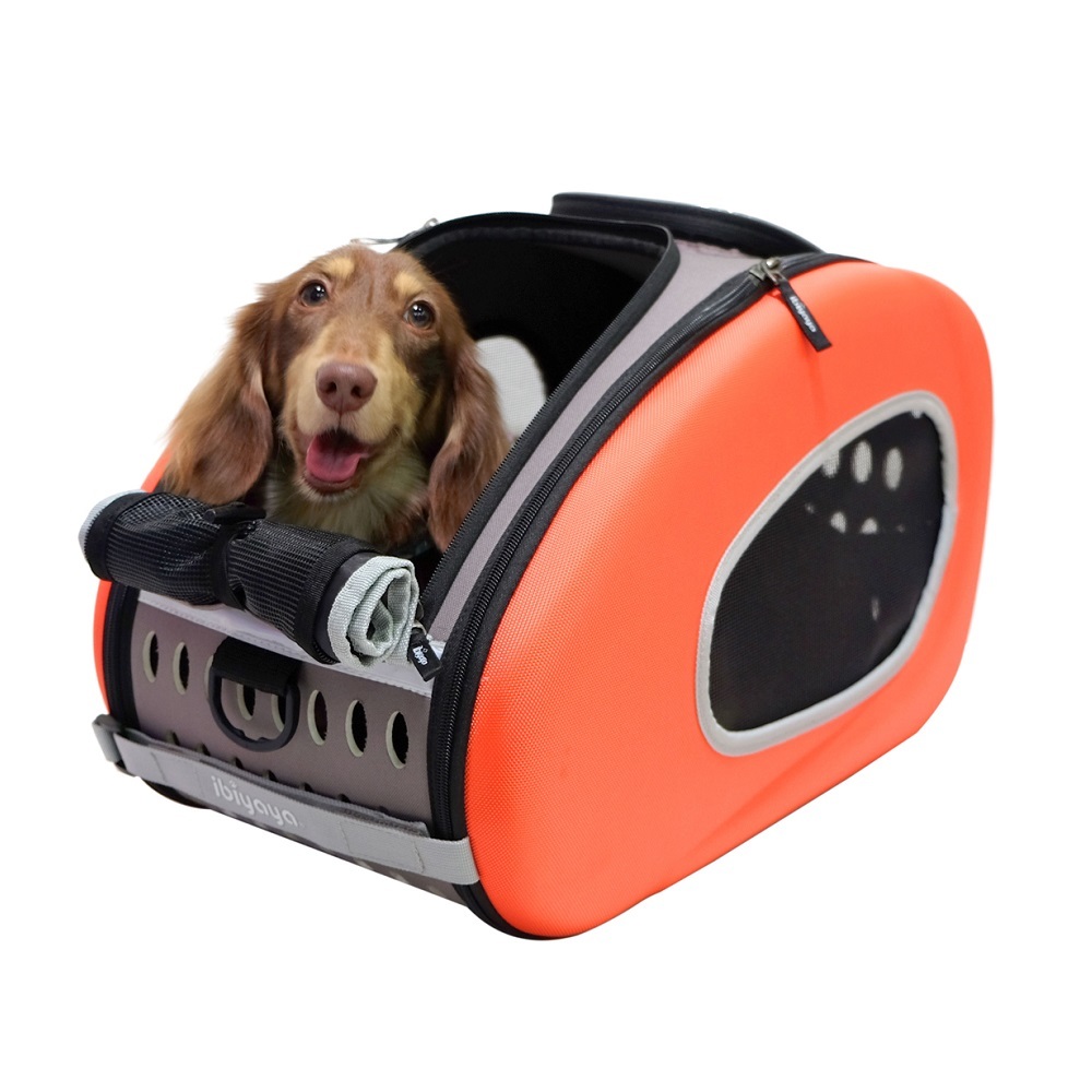 Ibiyaya EVA Pet Carrier/Wheeled Carrier Backpack - Tangerine image 5