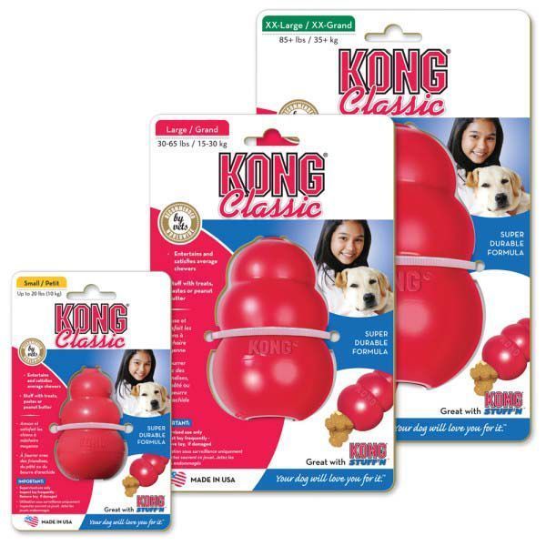 KONG Classic Red Stuffable Non-Toxic Fetch Interactive Dog Toy image 5