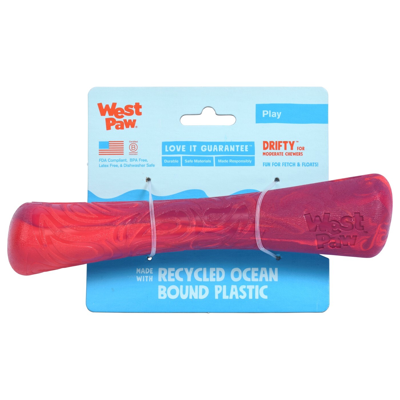 West Paw Seaflex Recycled Plastic Fetch Dog Toy - Drifty image 5