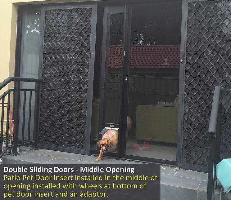 Patiolink Sliding Door Pet Panel Insert & Flap + Locking Bracket for Doors up to 2.1m image 5