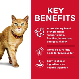 Hills Science Diet Adult 7+ Youthful Vitality Dry Cat Food 2.72kg image 5