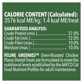 Greenies Feline Cat Dental Treats Oven Roasted Chicken Flavour 10 x 60g Packs image 5
