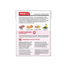 Prime100 SPD Slow Cooked Dog Food Single Protein Duck & Sweet Potato 12 x 354g image 5