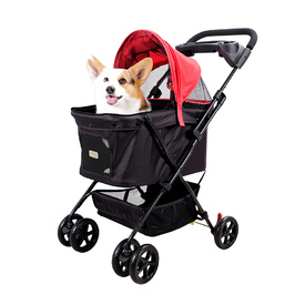 Ibiyaya Easy Strolling Pet Buggy for Cats & Dogs up to 20kg - Rouge Red image 5