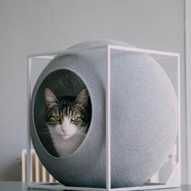 Meyou Designer Cat Bed & Luxury Pod in Champagne - Handmade in Paris image 5