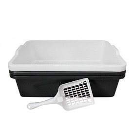 Oz Pet Cat Litter System - Sifter Set with Bonus Litter & Scoop - Charcoal image 5