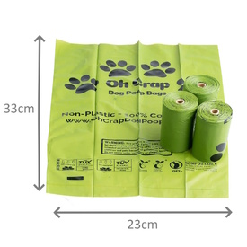 Oh Crap Compostible Corn Starch Dog Poop Bags - 240 Bags (16 rolls x 15 Bags per roll) image 5