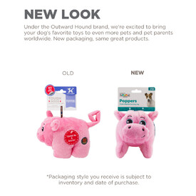 Outward Hound Tail Poppers Plush Extra Small Dog Toy - Pig image 5