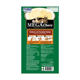 Inaba Dog MEGA Churu Meal Topper Treat - Creamy Chicken & Pumpkin Puree - 18 x 48g Tubes image 5