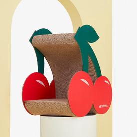 Vetreska Fruity Cardboard Cat Scratcher Post - Cherry image 5