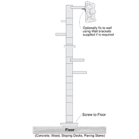Monkee Tree - The Scalable Cat Climbing Ladder 18 Trunk Starter Pack in Black image 5