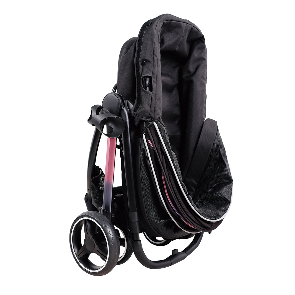 Ibiyaya Retro Luxe Folding Pet Stroller for Pets up to 30kg - Prism Black image 6