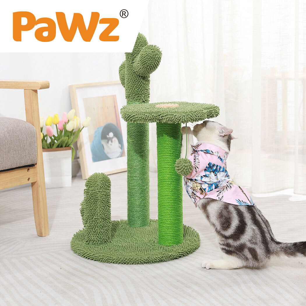 PaWz Cat Tree Scratching Post Cactus Shape Cat Scratcher Furniture Condo Tower image 6