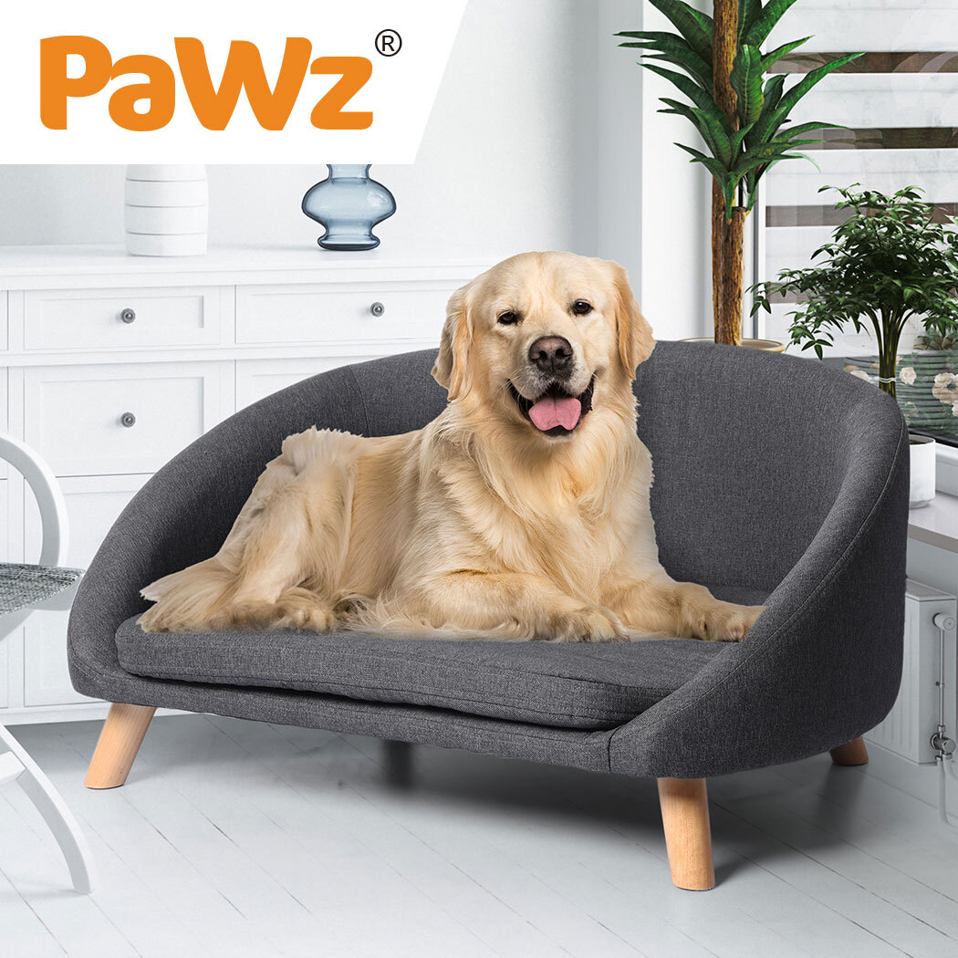 PaWz Luxury Pet Sofa Chaise Lounge Sofa Bed Cat Dog Beds Couch Sleeper Soft Grey image 6