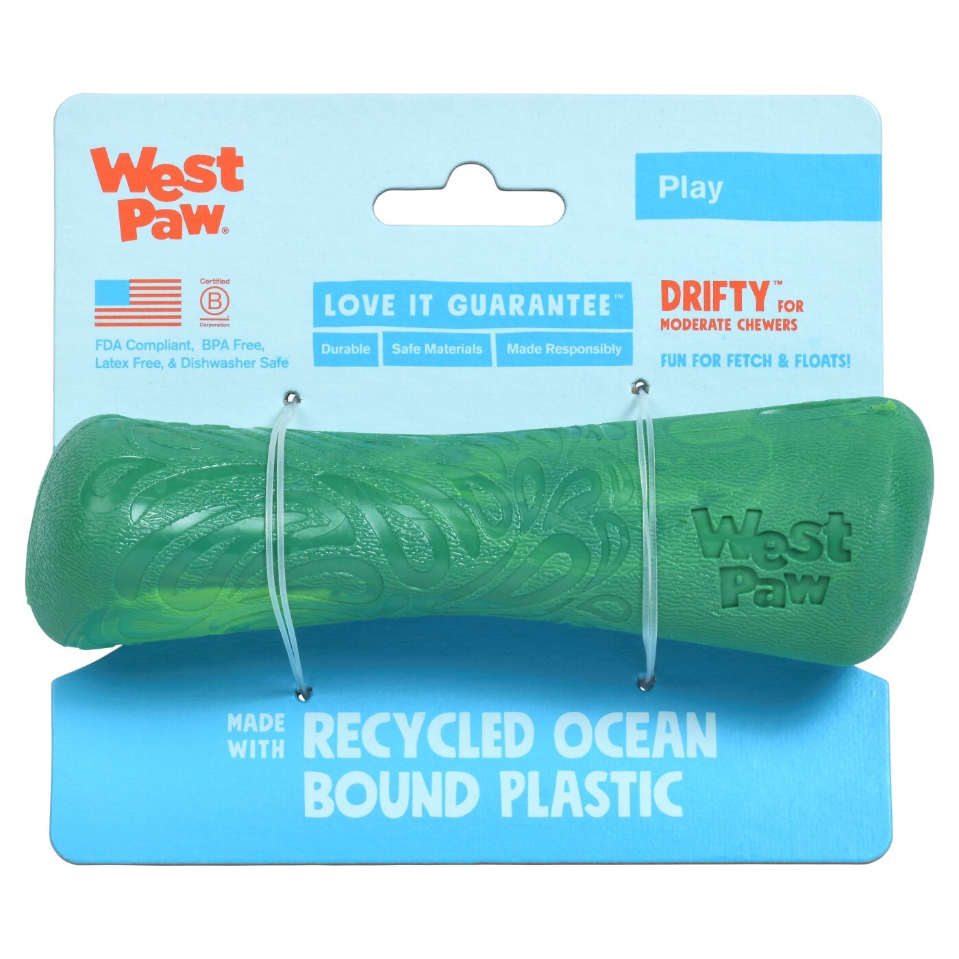 West Paw Seaflex Recycled Plastic Fetch Dog Toy - Drifty image 6