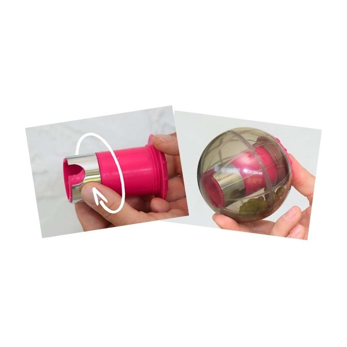 Kruuse Catrine Catmosphere Treat Dispensing Cat Ball Toy in Pink or Black image 6