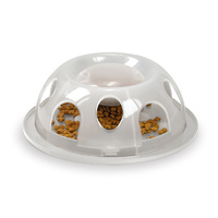 Smartcat Tiger Diner Interactive Slow Feeder Cat Bowl - Transparent Blue Plastic image 6
