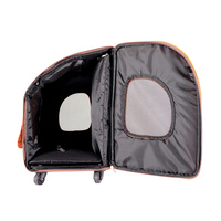 Ibiyaya New Liso Backpack Parallel Transport Pet Trolley- Orange/Brown image 6