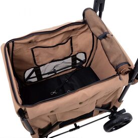 Ibiyaya Gentle Giant Dual Entry Pet Wagon Stroller Pram for Dogs up to 25kg - Peach image 6