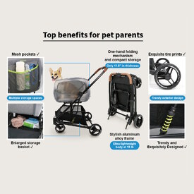 Ibiyaya NeoRider Multi-purpose Detachable Pet Stroller - Silver Mist  image 6