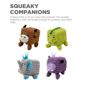 Outward Hound Cube-Eez 2-in-1 Squeaker Dog Toy - Hippo image 6