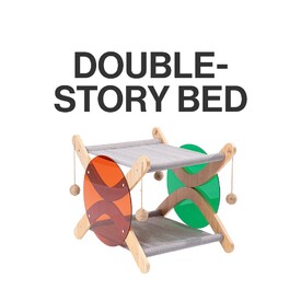 Pidan Double-Storey Hammock Cat Bed in Beechwood & Acrylic image 6