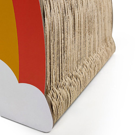 Zodiac Cardboard Cat Scratcher & Hideaway Rainbow Lounger image 6